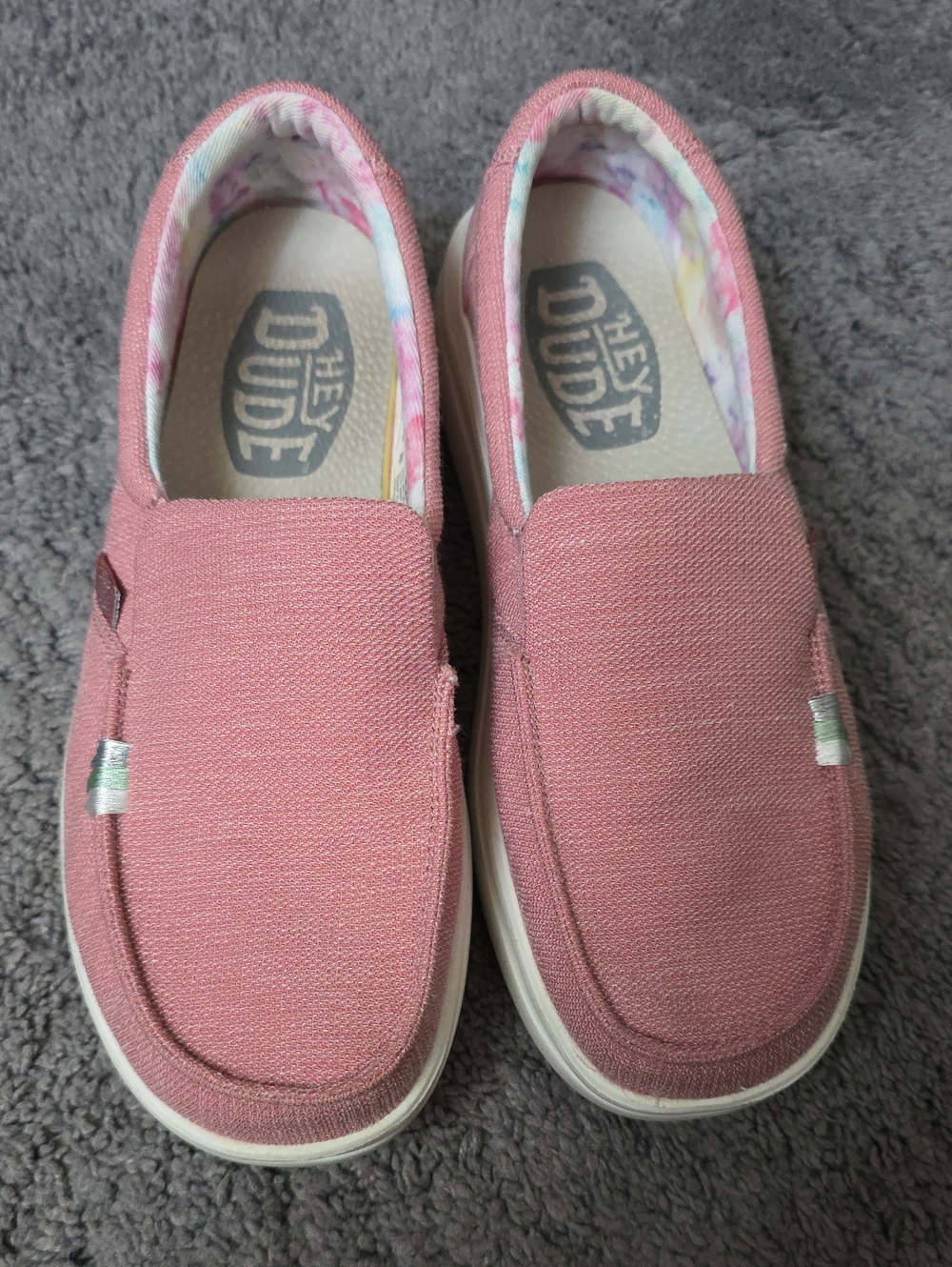 Hey Dude Kids Slip-On Canvas Sneakers in Dusty Pink